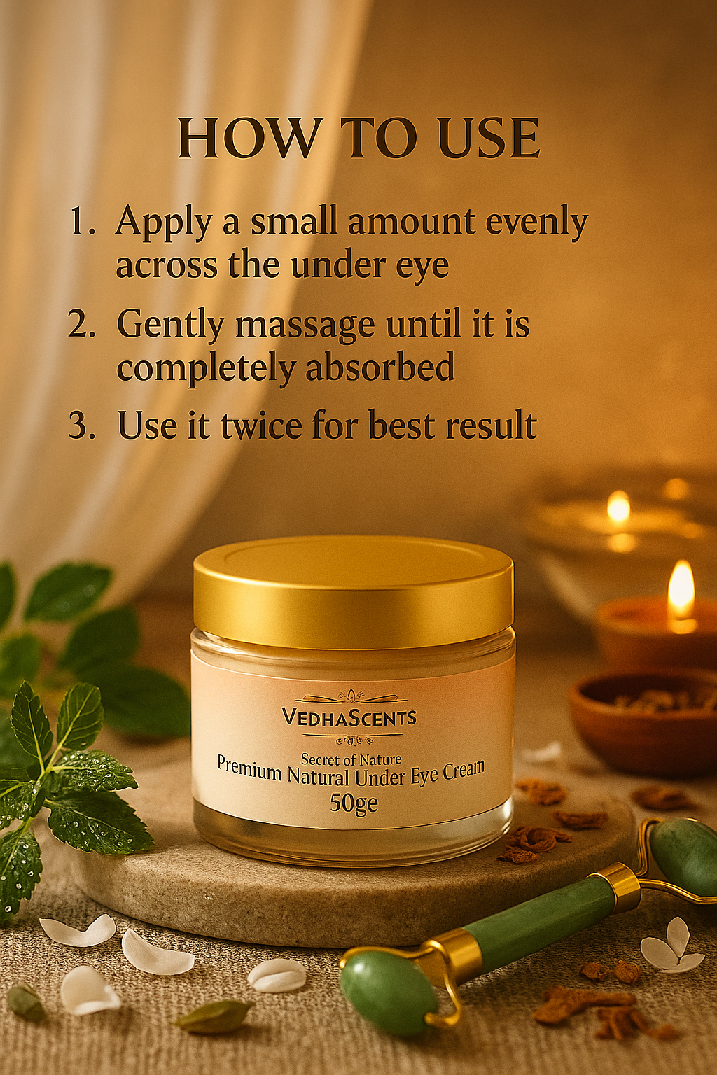 Vedhascents Premium Natural Under Eye Cream - 50g