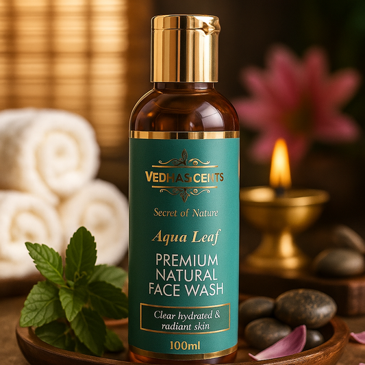 Vedhascents -Aqua Leaf-Premium Natural Face Wash|Best Face Wash for Oil, Acne & Pimple Control|Deep Cleansing & Glow Boosting-100ml